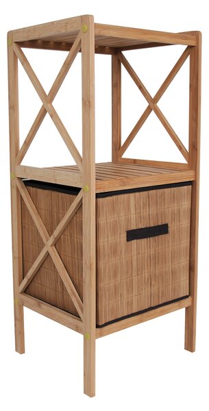 MSV skládací úložný box, bambus, černý