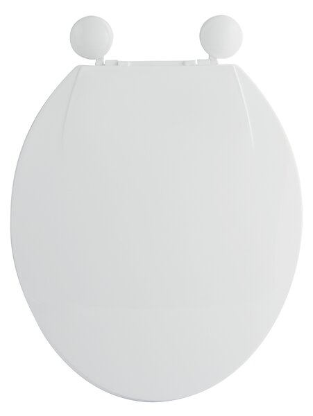 MSV WC prkénko, bílé, plast, plastové panty