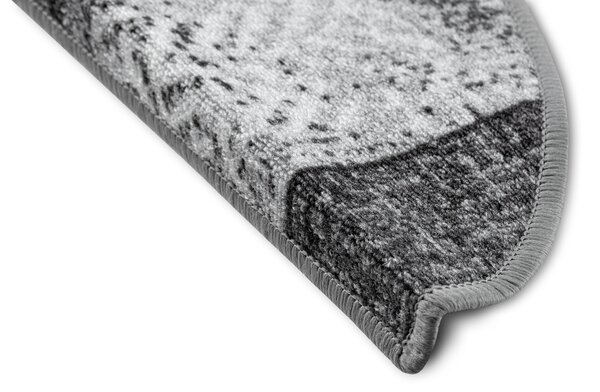 Kobercový ráj Kobercový nášlap ESSENZA 19 šedý Rozměr: 67 cm x 24 cm + 3 cm (zahnutí)