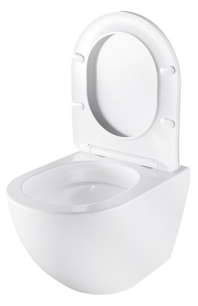 BPS-koupelny Závěsná WC mísa se SoftClose sedátkem NERO WH 03, bílá