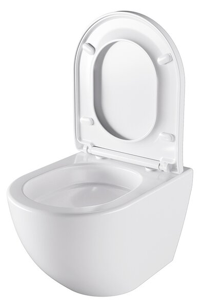 BPS-koupelny Závěsná WC mísa se SoftClose sedátkem NERO WH 02, bílá