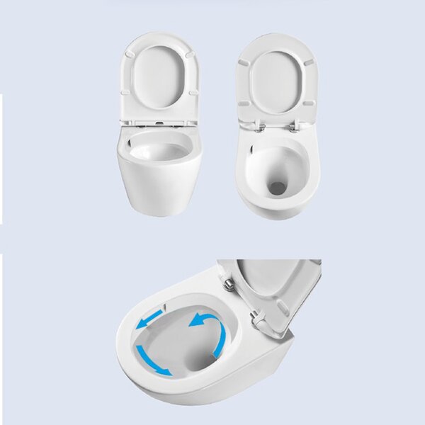 BPS-koupelny Závěsná WC mísa se SoftClose sedátkem PRIMA WH TR 02, bílá