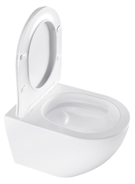 BPS-koupelny Závěsná WC mísa se SoftClose sedátkem NERO WH 03, bílá