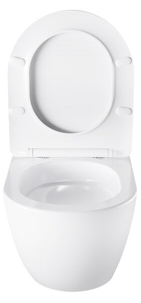 BPS-koupelny Závěsná WC mísa se SoftClose sedátkem NERO WH 03, bílá