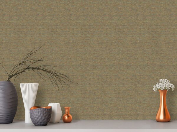 Vliesová tapeta na zeď, zeleno-oranžová, imitace látky, NHW1013, Perla, Decoprint