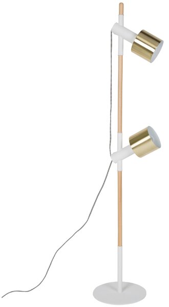 Bílo-zlatá kovová stojací lampa ZUIVER IVY 145 cm