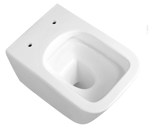 BPS-koupelny Závěsná WC mísa se SoftClose sedátkem RAIN WH RIM 03, bílá
