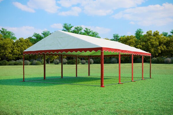 Párty stan 6x8 m PREMIUM - ohnivzdorný barva Bílá
