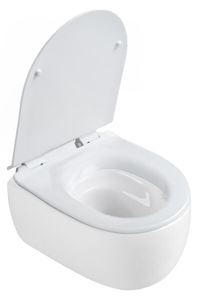 BPS-koupelny Závěsná WC mísa se SoftClose sedátkem LAKE WH TR 01, bílá
