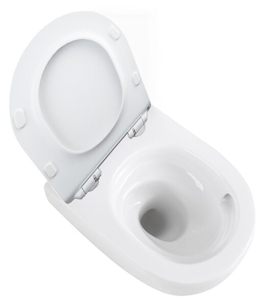 BPS-koupelny Závěsná WC mísa se SoftClose sedátkem LAKE WH TR 01, bílá