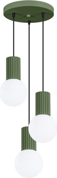 Sollux SL.1725 - Lustr na lanku HALO 3xG9/8W/230V pr. 25 cm zelená
