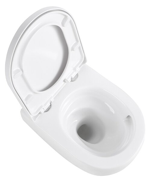 BPS-koupelny Závěsná WC mísa se SoftClose sedátkem LAKE WH TR 02, bílá