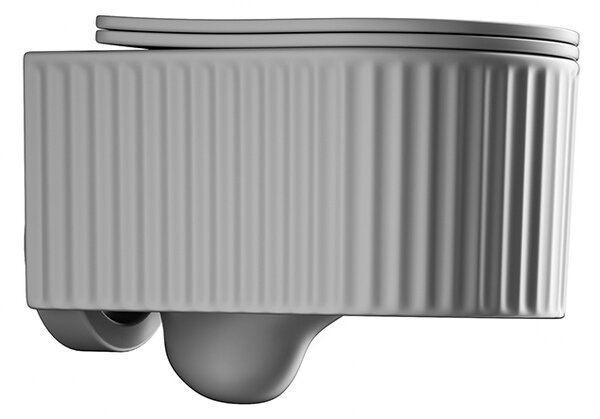 BPS-koupelny Závěsná WC mísa se SoftClose sedátkem LUMA MTGR RIM 03, šedá mat