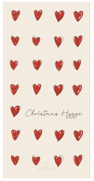 Ib Laursen Papírové ubrousky Christmas Hearts - 16 ks IBL390