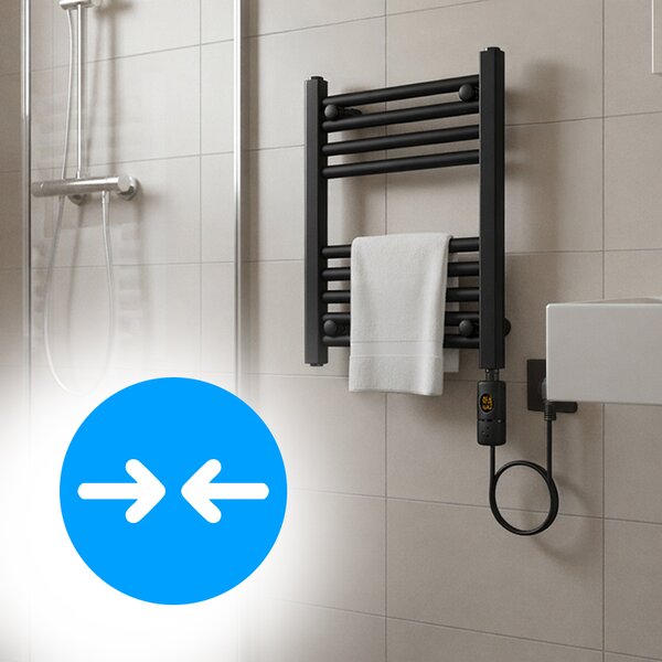 BPS-koupelny Elektrický koupelnový radiátor MANAM BL 300W, 40x50 cm, černý