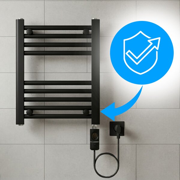 BPS-koupelny Elektrický koupelnový radiátor MANAM BL 300W, 40x50 cm, černý