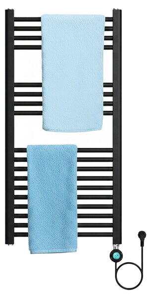 BPS-koupelny Elektrický koupelnový radiátor KATLA BL 250W, 50x100 cm, černý