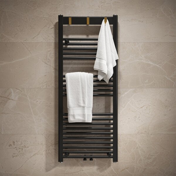 BPS-koupelny Koupelnový radiátor YASUR BL 2 494W, 50x120 cm, černý