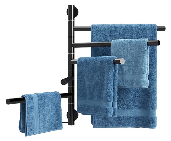 BPS-koupelny Elektrický koupelnový radiátor DORIAN BL 1 230W, 51,6x62,2 cm, černý