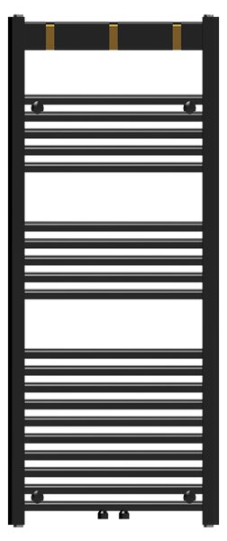 BPS-koupelny Koupelnový radiátor YASUR BL 2 494W, 50x120 cm, černý
