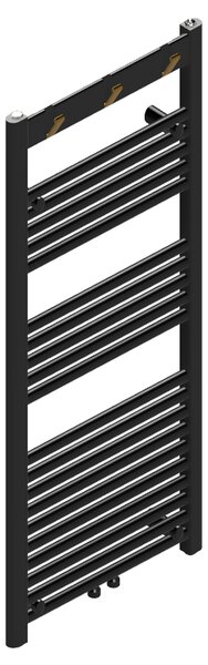 BPS-koupelny Koupelnový radiátor YASUR BL 2 494W, 50x120 cm, černý