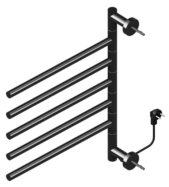 BPS-koupelny Elektrický koupelnový radiátor DORIAN BL 1 230W, 51,6x62,2 cm, černý