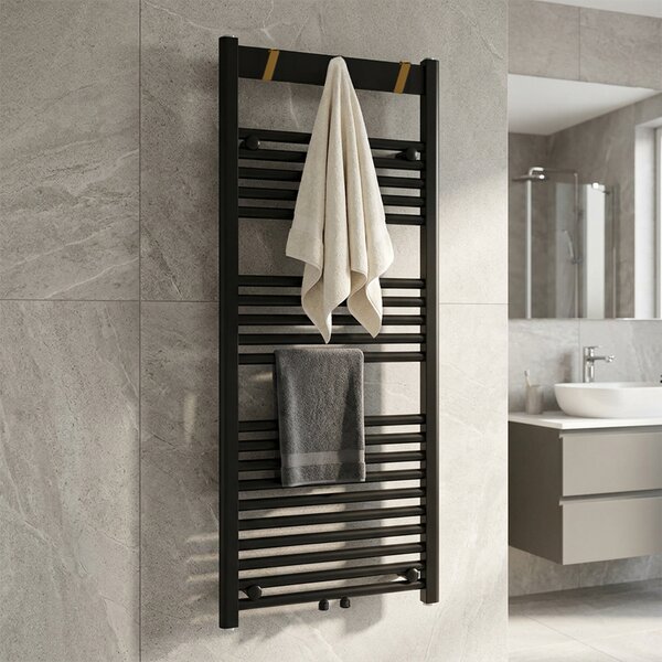 BPS-koupelny Koupelnový radiátor YASUR BL 2 494W, 50x120 cm, černý