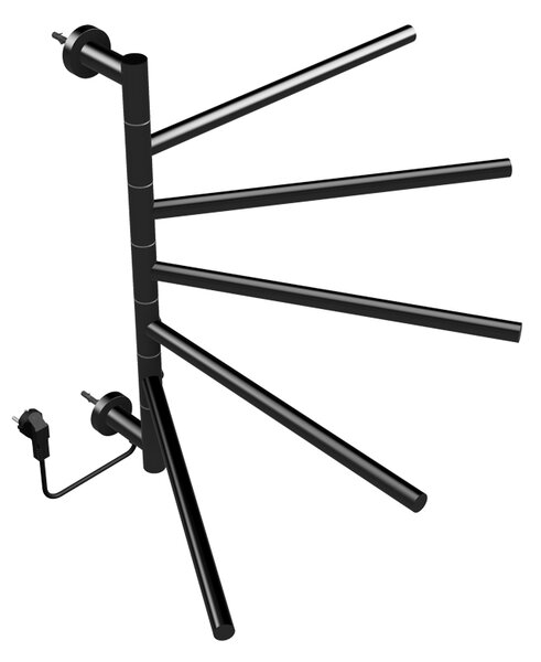 BPS-koupelny Elektrický koupelnový radiátor DORIAN BL 1 230W, 51,6x62,2 cm, černý