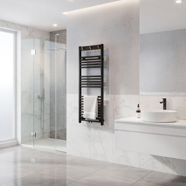 BPS-koupelny Koupelnový radiátor YASUR BL 2 494W, 50x120 cm, černý
