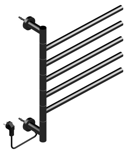 BPS-koupelny Elektrický koupelnový radiátor DORIAN BL 1 230W, 51,6x62,2 cm, černý