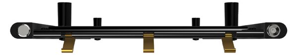 BPS-koupelny Koupelnový radiátor YASUR BL 2 494W, 50x120 cm, černý