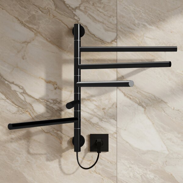 BPS-koupelny Elektrický koupelnový radiátor DORIAN BL 1 230W, 51,6x62,2 cm, černý