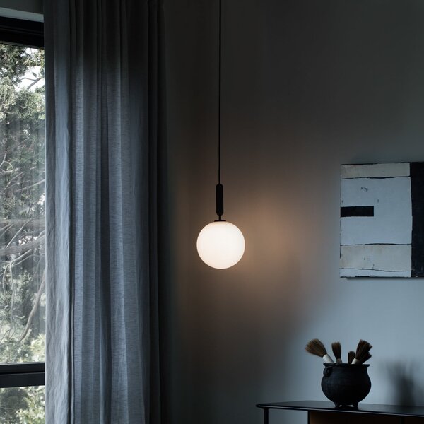 Závěsná svítidlo Nuura Aps, Miira 1 Large, stmívatelné, Bílá, Obývací pokoj, Sklo, Design