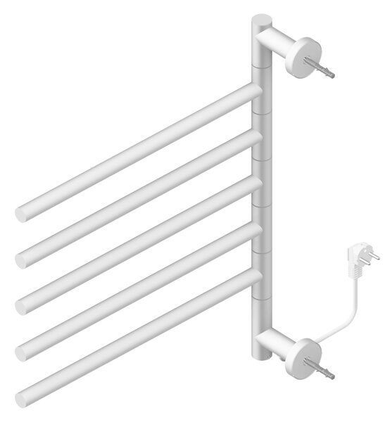 BPS-koupelny Elektrický koupelnový radiátor DORIAN WH 1 230W, 51,6x62,2 cm, bílý