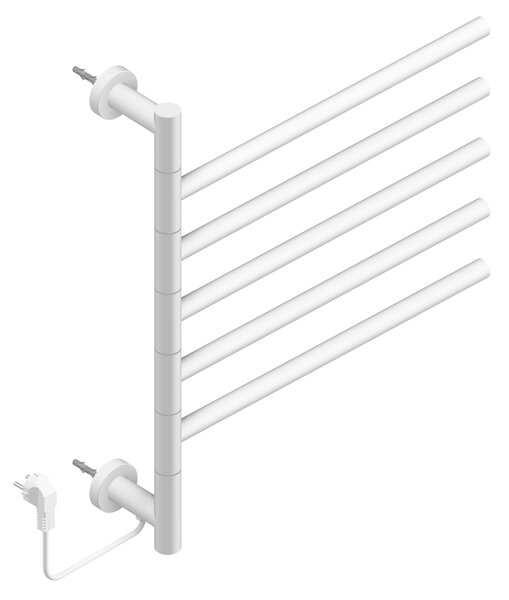 BPS-koupelny Elektrický koupelnový radiátor DORIAN WH 1 230W, 51,6x62,2 cm, bílý