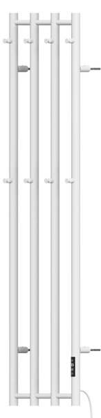 BPS-koupelny Elektrický koupelnový radiátor KASJAN WH 2 250W, 34,6x140,5 cm, bílý