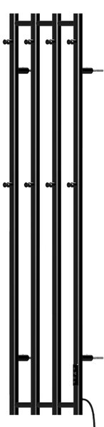 BPS-koupelny Elektrický koupelnový radiátor KASJAN BL 2 250W, 34,6x140,5 cm, černý