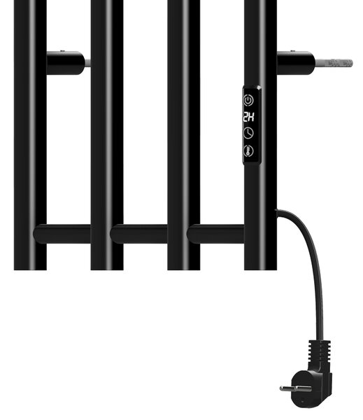BPS-koupelny Elektrický koupelnový radiátor KASJAN BL 2 250W, 34,6x140,5 cm, černý