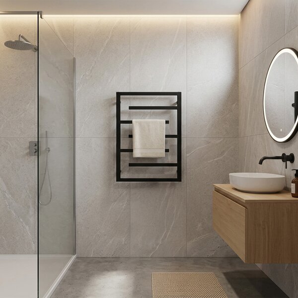 BPS-koupelny Koupelnový radiátor ANIKA BL 1 295W, 60x80 cm, černý