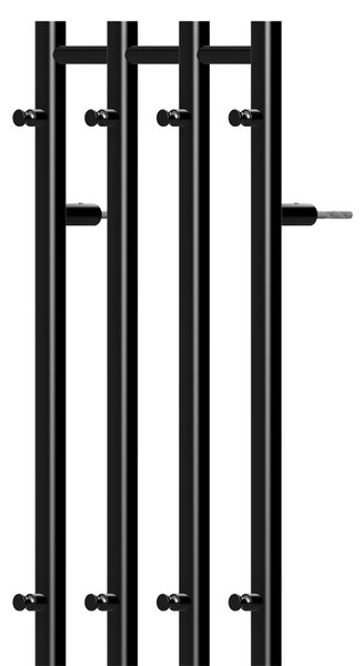 BPS-koupelny Elektrický koupelnový radiátor KASJAN BL 2 250W, 34,6x140,5 cm, černý