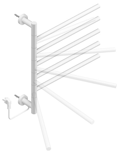 BPS-koupelny Elektrický koupelnový radiátor DORIAN WH 1 230W, 51,6x62,2 cm, bílý