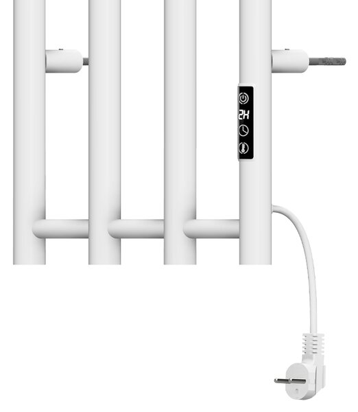 BPS-koupelny Elektrický koupelnový radiátor KASJAN WH 2 250W, 34,6x140,5 cm, bílý