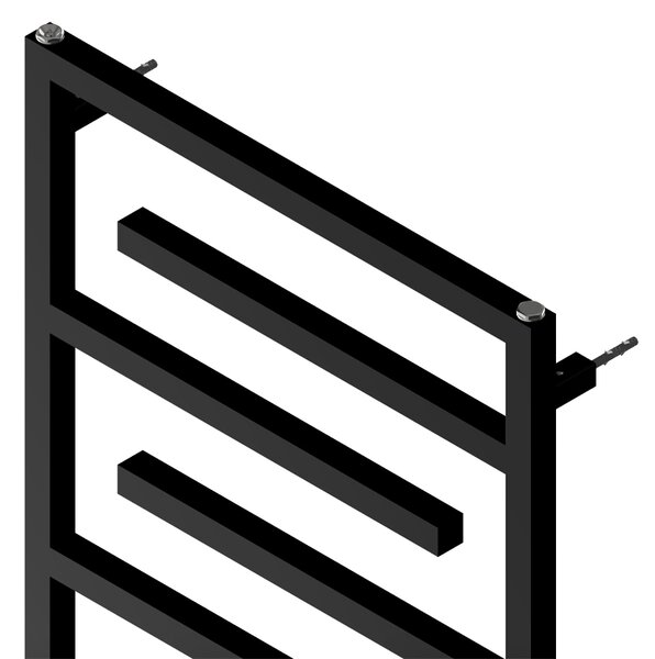 BPS-koupelny Koupelnový radiátor ANIKA BL 1 295W, 60x80 cm, černý