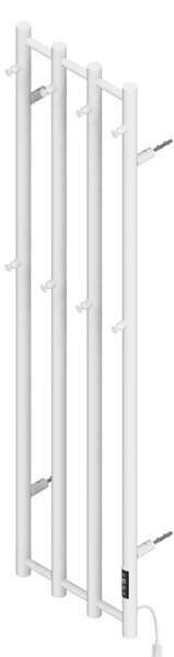 BPS-koupelny Elektrický koupelnový radiátor KASJAN WH 2 250W, 34,6x140,5 cm, bílý