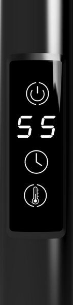 BPS-koupelny Elektrický koupelnový radiátor KASJAN BL 2 250W, 34,6x140,5 cm, černý