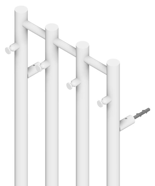 BPS-koupelny Elektrický koupelnový radiátor KASJAN WH 2 250W, 34,6x140,5 cm, bílý