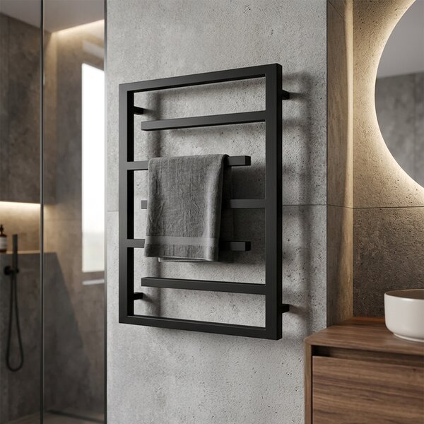 BPS-koupelny Koupelnový radiátor ANIKA BL 1 295W, 60x80 cm, černý