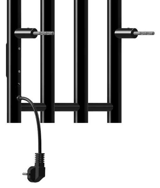 BPS-koupelny Elektrický koupelnový radiátor KASJAN BL 2 250W, 34,6x140,5 cm, černý