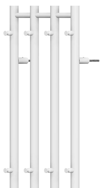 BPS-koupelny Elektrický koupelnový radiátor KASJAN WH 2 250W, 34,6x140,5 cm, bílý
