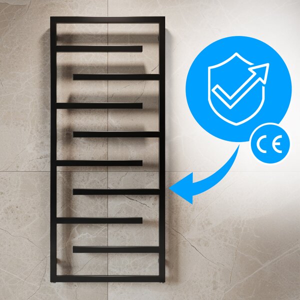 BPS-koupelny Koupelnový radiátor ANIKA BL 2 445W, 60x138 cm, černý